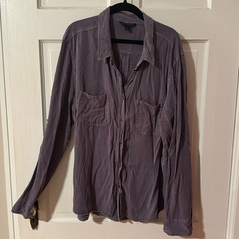 Rock & Republic Long Sleeve Button Up Shirt Women's Size XL
